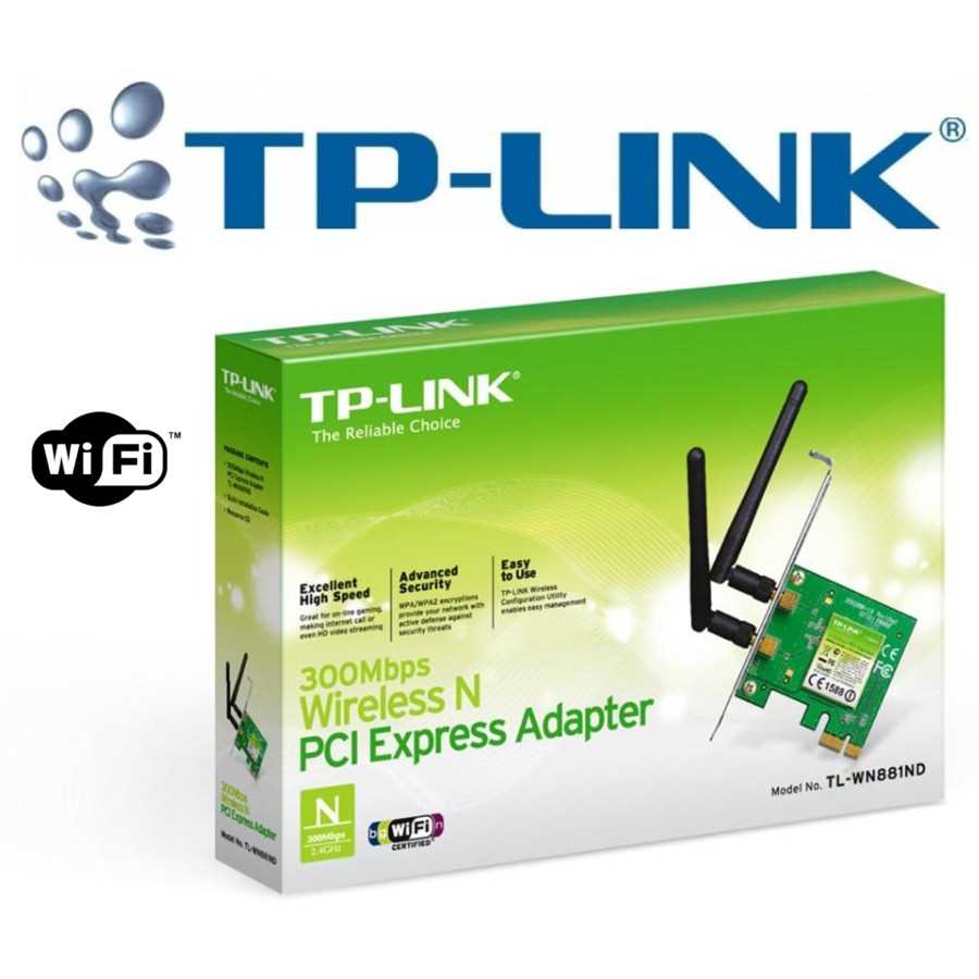 PLACA DE RED WIFI TP-LINK WN881ND 2 ANTENAS PCI-E