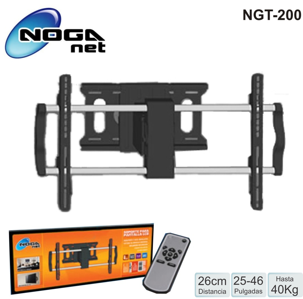 SOPORTE TV NOGANET NGT-200 26-46  40KG MOTORIZADO