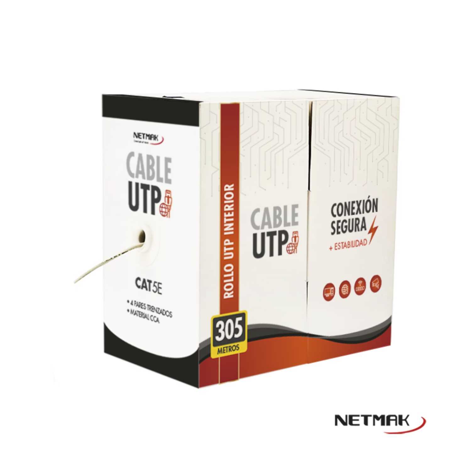 CABLE UTP CAT5E NETMAK INTERIOR X METRO NM-R01