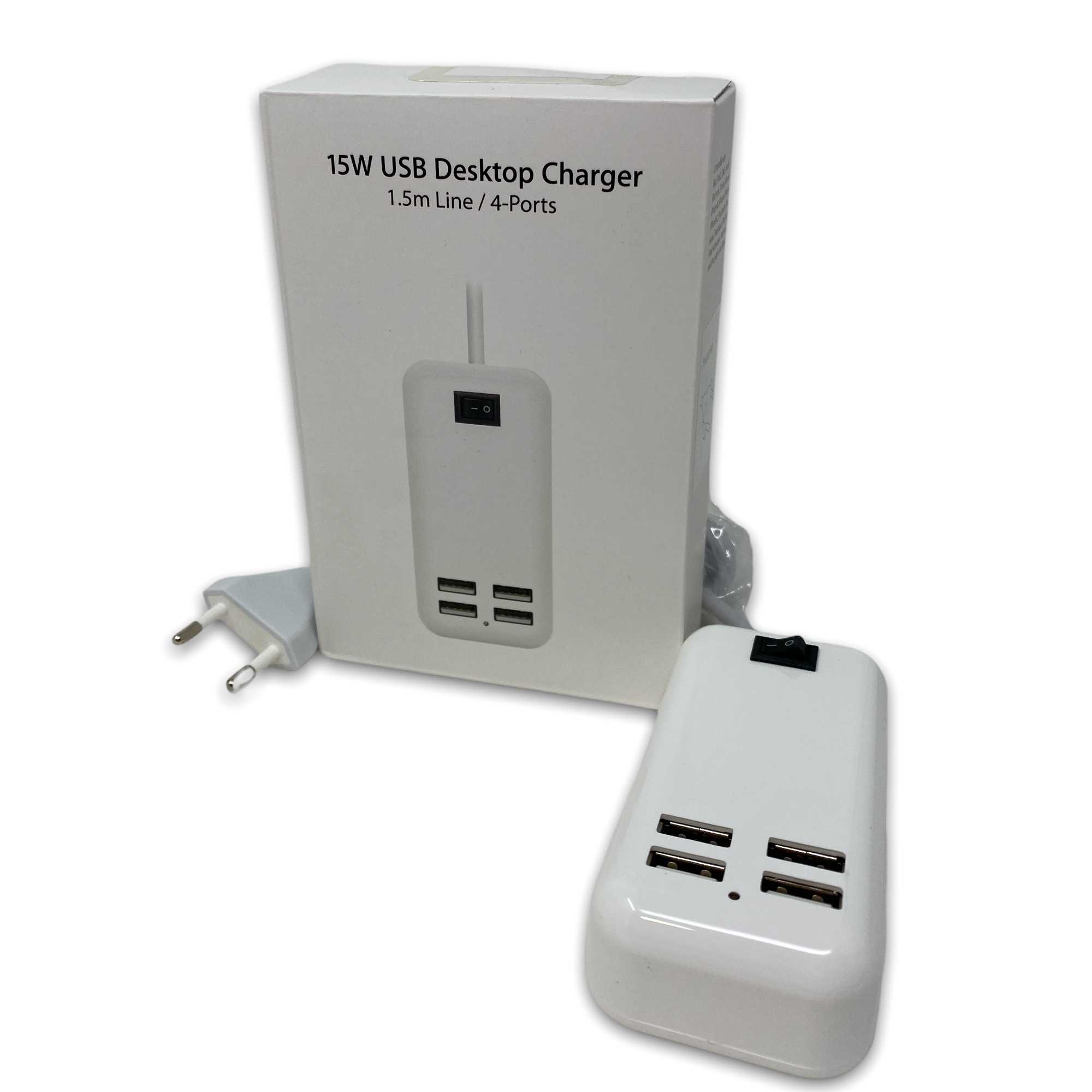 CARGADOR 220V A USB 4 X 2.1A 15W