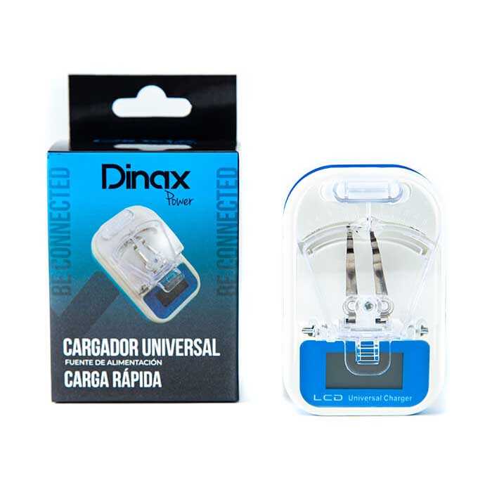 CARGADOR UNIVERSAL DINAX C/ LCD PARA BATERIA DE CELULAR DX1CAR15V8