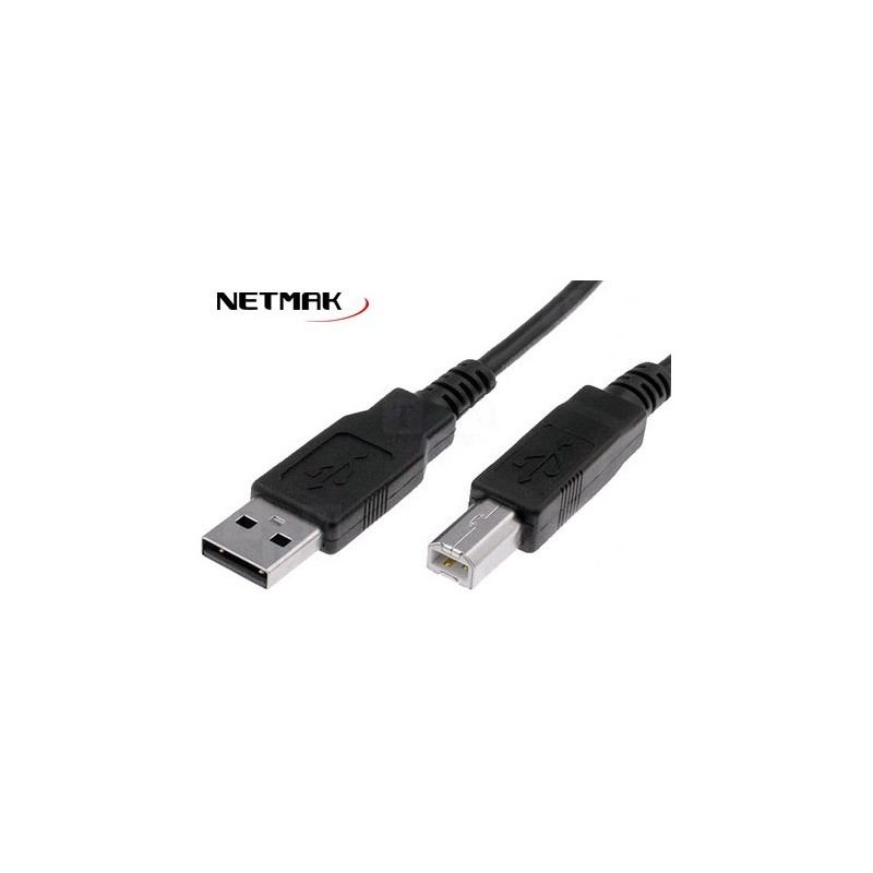 CABLE USB AM/BM 2.0 1.80M NETMAK NM-C03