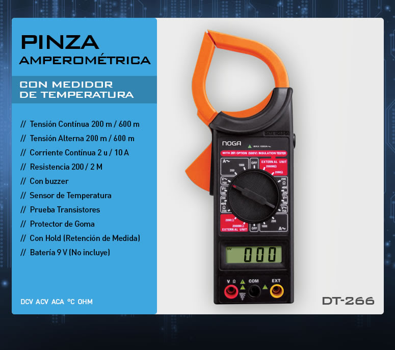 PINZA AMPEROMETRICA NOGANET DT-266