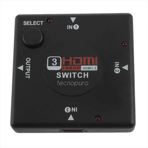 SWITCH HDMI ELECTRONICO 3 ENTRADAS 1 SALIDA DXSWHDMI4