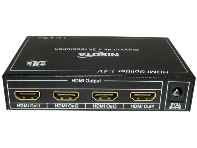 SPLITTER HDMI 4 SALIDAS 1080P (3D+4K) NISUTA NSVSH4E