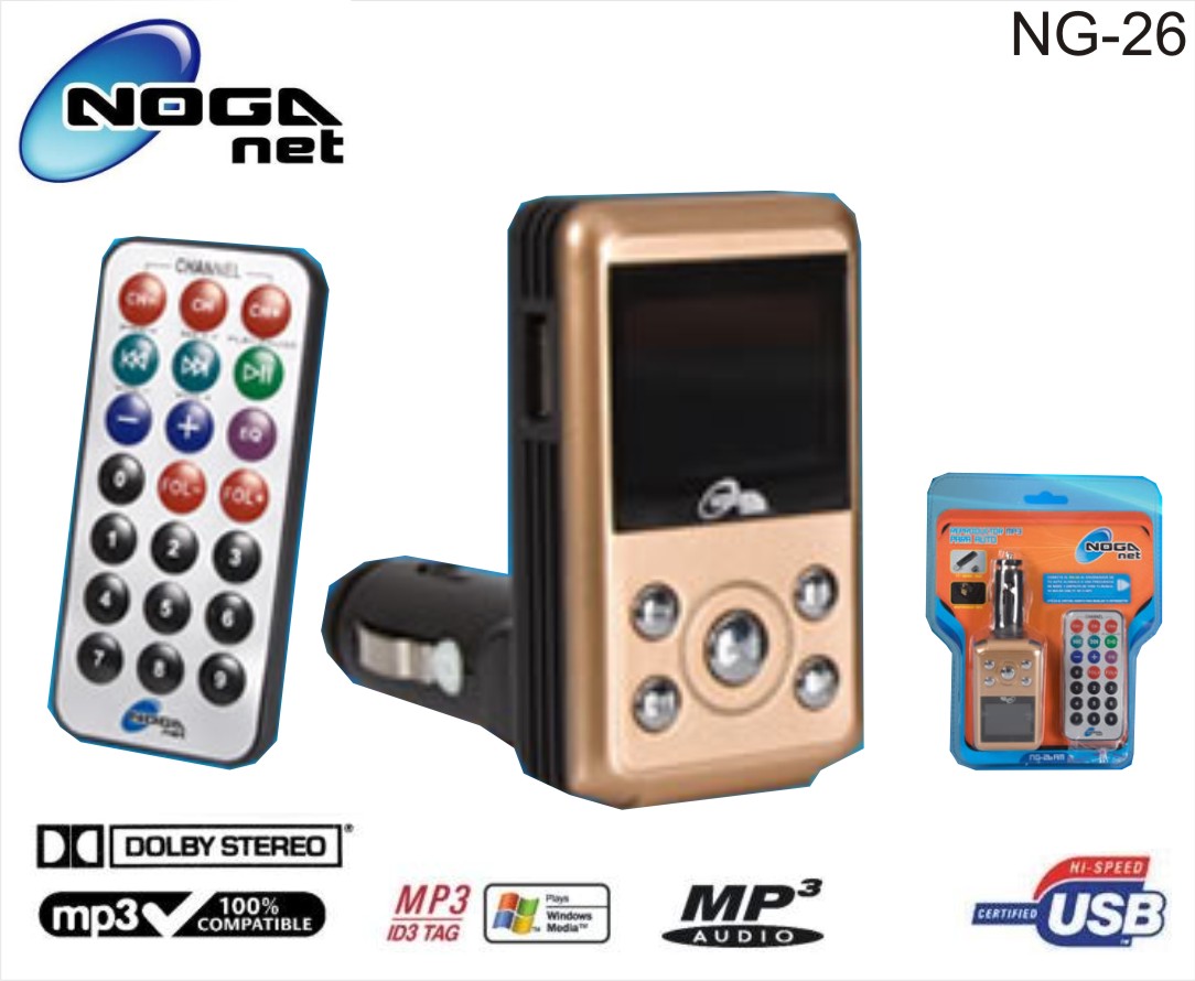 ADAPTADOR FM P/USB+SD NOGANET NG-26 P/AUTO