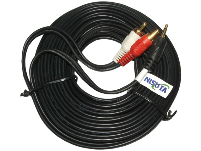 CABLE AUDIO RCA-PLUG STEREO 10MTS NISUTA NSCAU3510